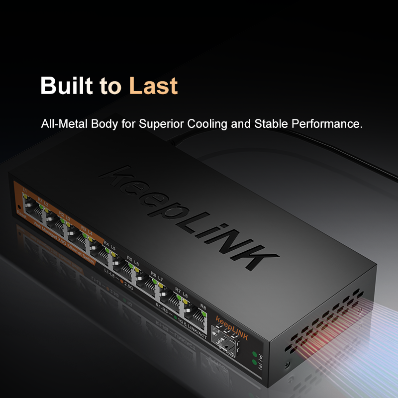 KeepLiNK 2.5Gb Managed Switch  - огляд і ціна Sfp+ 10G Managed Switch 8 Port
