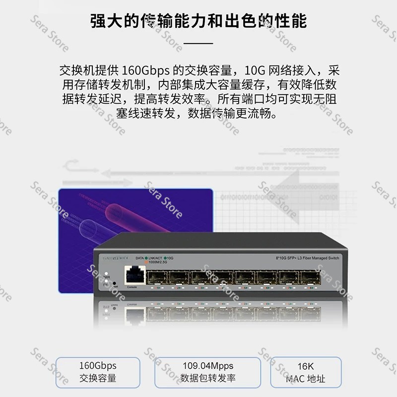 8 Ports Full 10 Gigabit Ethern - огляд і ціна Sfp+ 10G Managed Switch 8 Port